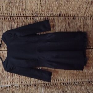 J.Crew black cocktail dress in taffeta with lace size 10